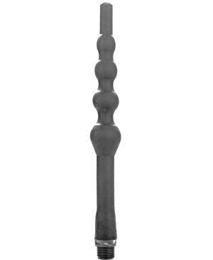 ALL BLACK BEADED DUCHA ANAL SILICONA 27CM