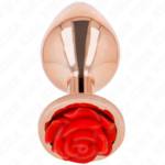 PLUG ANAL ORO ROSADO ROSA ROJA